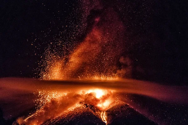 Vulkan Ätna ausgebrochen — Stockfoto