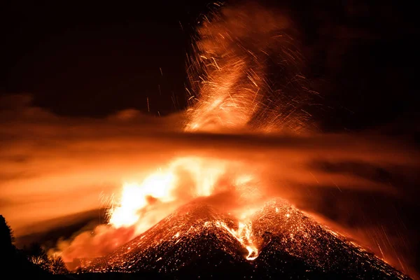 Vulcano Etna Eruzione — Foto Stock