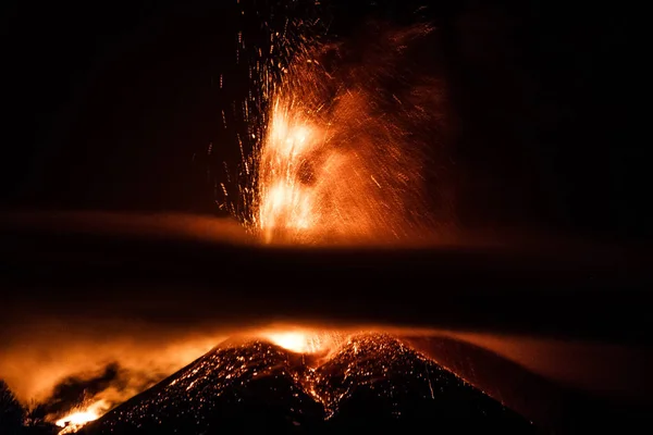 Erupción del volcán Etna Fotos De Stock