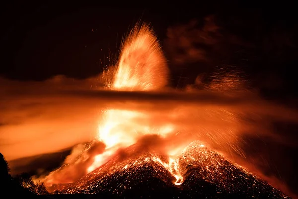 Erupción del volcán Etna Imagen De Stock