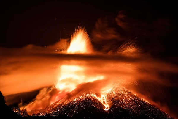 Ηφαίστειο Αίτνα έκρηξη Εικόνα Αρχείου