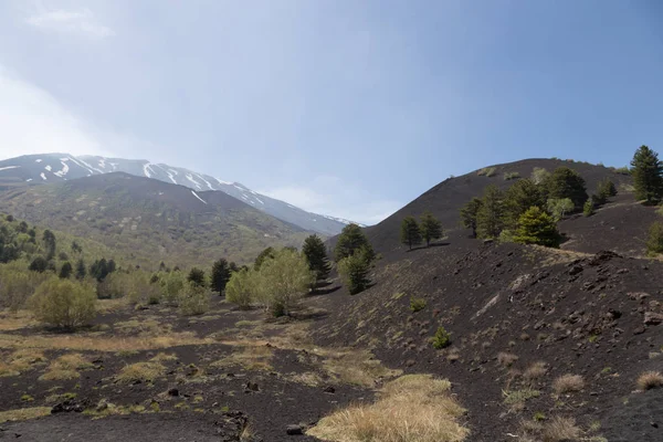 View of Volcano Etna from Mounts Sartorius — Stock Photo, Image