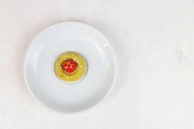 Sicilya pasta Beyaz dairesel düz