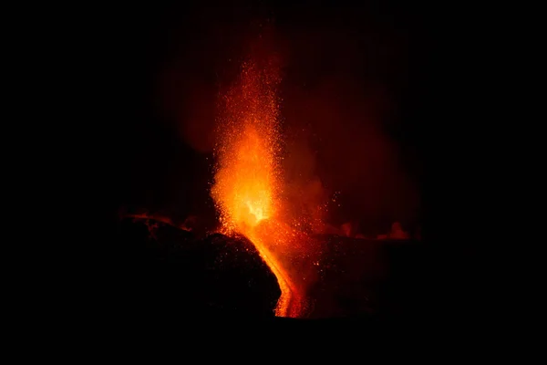 Uitbarsting van de vulkaan Etna op Sicilië — Stockfoto