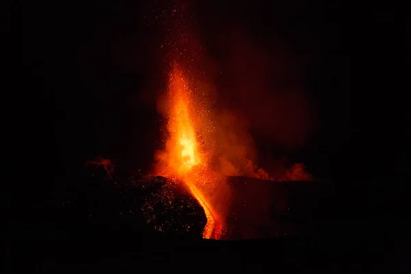 Éruption du volcan Etna en Sicile — Photo