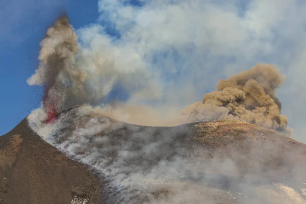 シチリア島のエトナ火山の噴火 — ストック写真