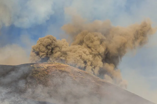 西西里岛的埃特纳火山火山喷发 — 图库照片