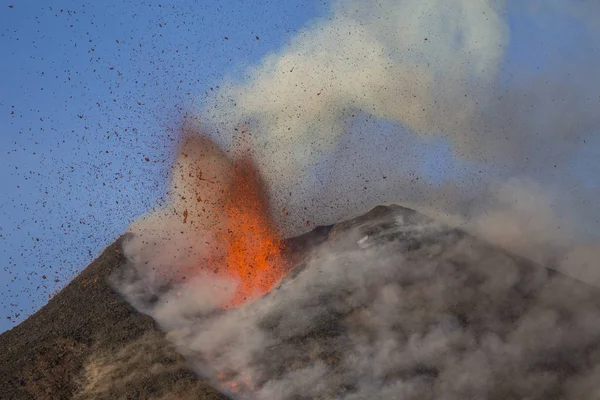 Έκρηξη του ηφαιστείου Αίτνα στη Σικελία — Φωτογραφία Αρχείου