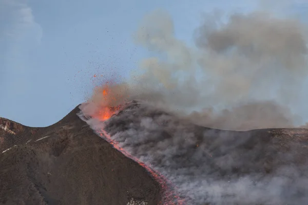 Виверження вулкана Етна, Сицилія — стокове фото