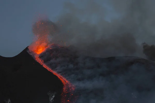 Виверження вулкана Етна, Сицилія — стокове фото