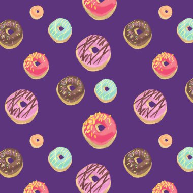 çörek üzerinde mor