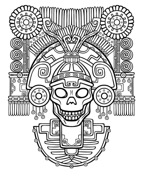 Dios azteca imágenes de stock de arte vectorial | Depositphotos