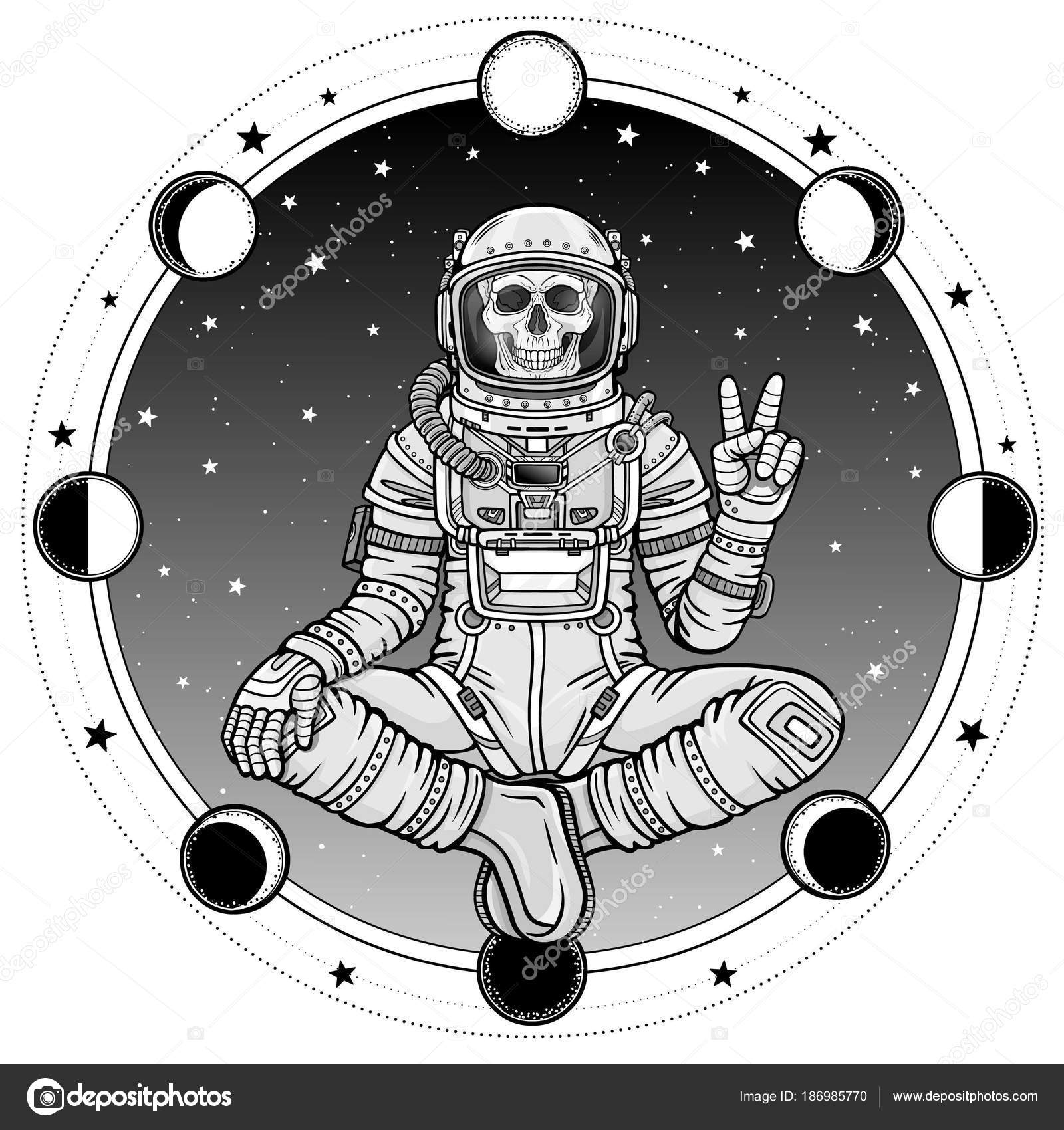 People floating in space. Cadavers, dead bodies in outer space. 3d  rendering Stock Illustration