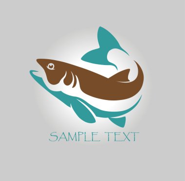 salmon fish painting  clipart