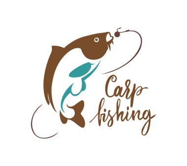 Carp fish for logo clipart