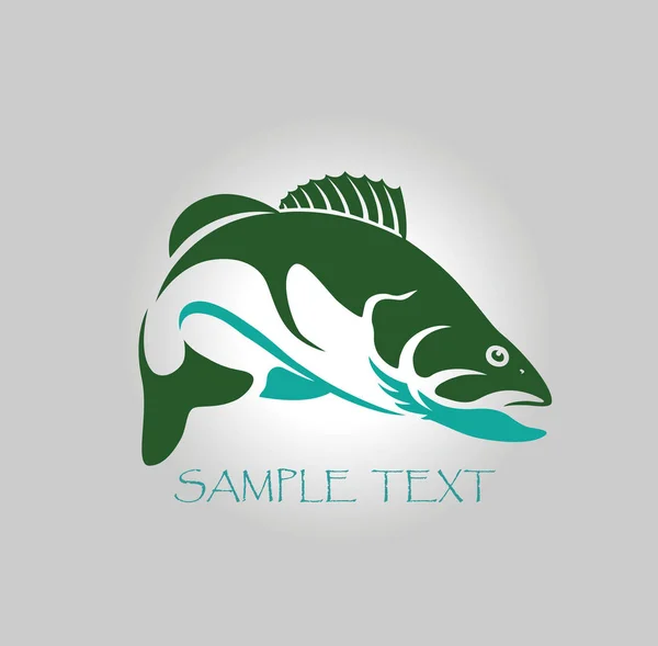 Ryba zelená candáta Vektorová Grafika