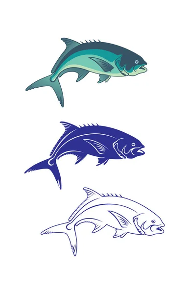 Caranx fish for logo — Stock Illustration Caranx fish for logo Royalty Free Stock Vectors