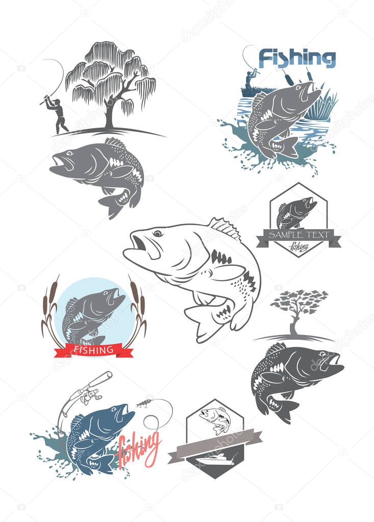 Bass fish for logo
