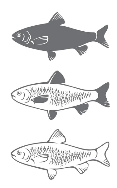 Caranx fish for logo — Stock Vector