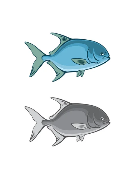 Caranx vis voor logo — Stockvector