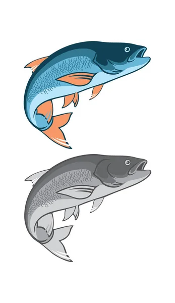 Asp fisk til logo – Stock-vektor
