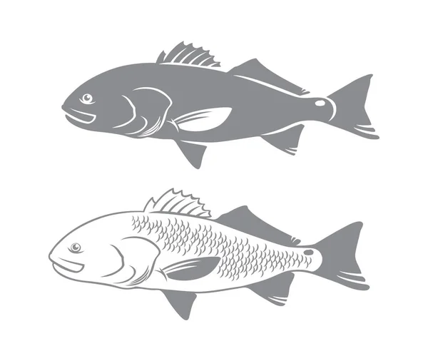 Caranx ryb dla logo — Wektor stockowy