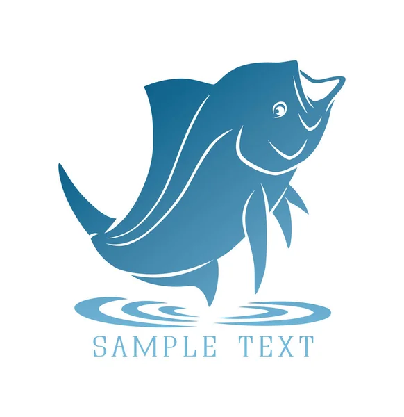Ikan Caranx untuk logo - Stok Vektor