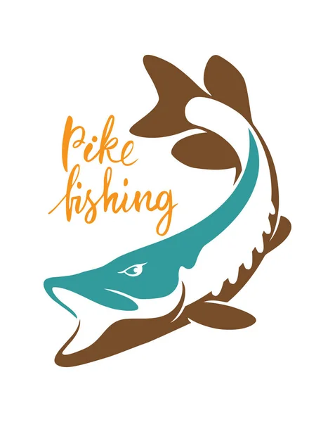 Pike fish for logo — Stock Illustration Pike fish for logo Royalty Free Stock Illustrations