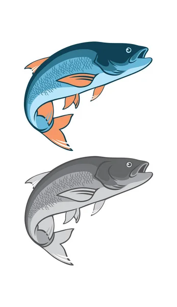 Asp fish for logo — Stock Illustration Asp fish for logo Royalty Free Stock Vectors