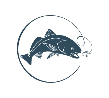 Red fish for logo clipart