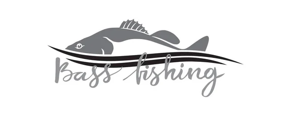 Bass fish for logo — Stock Vector