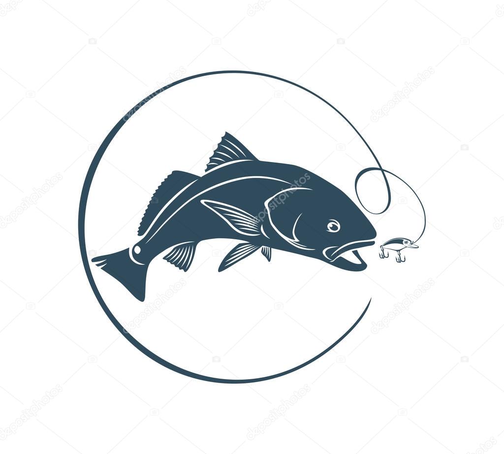 Red fish for logo