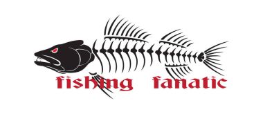 Fish skeleton for logo clipart