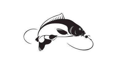 Carp fish for logo clipart