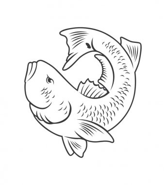 Logo için kırmızı balık