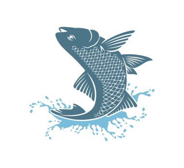 Salmon fish for logo clipart