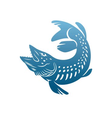 Pike balık için logo