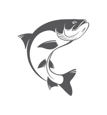 Tatlısu kefali logo için balık veya yazdırma