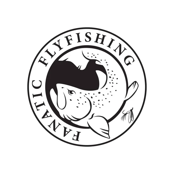 Pesce trota per logo — Vettoriale Stock
