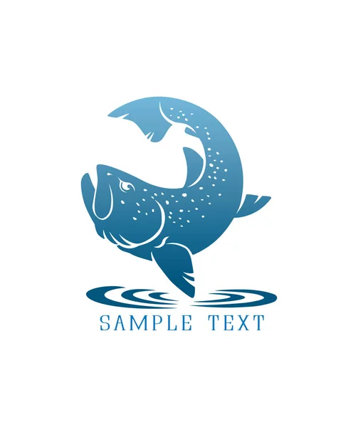 Pisztráng hal logo — Stock Vector