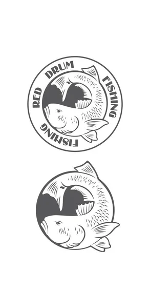 Poisson rouge pour logo — Image vectorielle