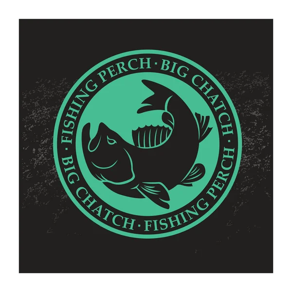 Perch fish for logo — Stock Vector