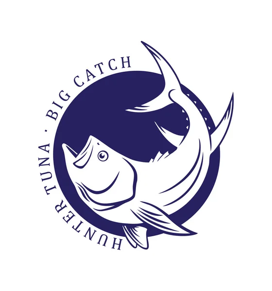 Poisson thon pour logo — Image vectorielle