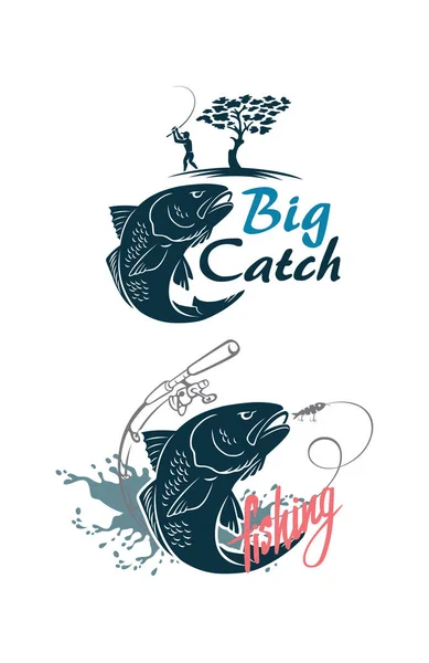 Rode vis voor logo — Stockvector