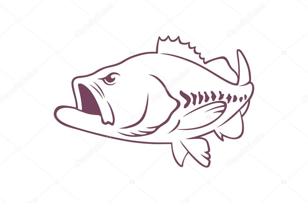 Bass fish for logo