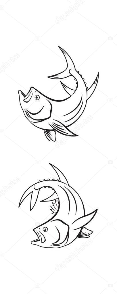 Salmon fish for logo