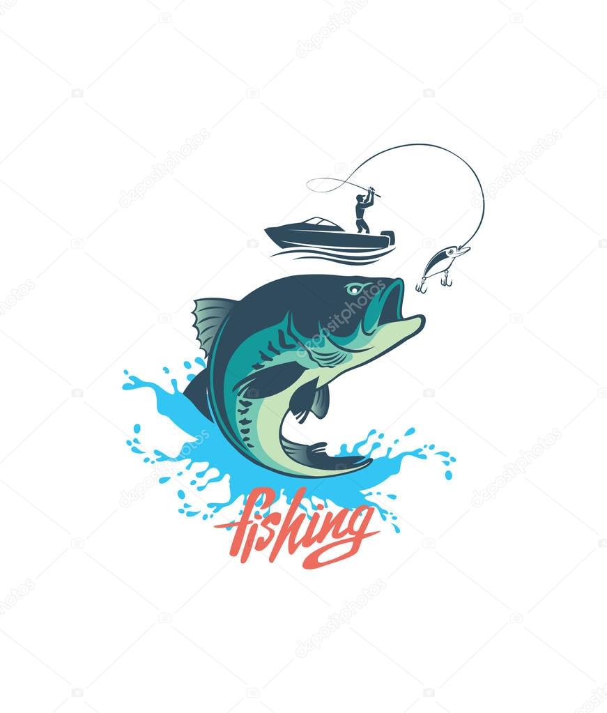 Bass fish for logo