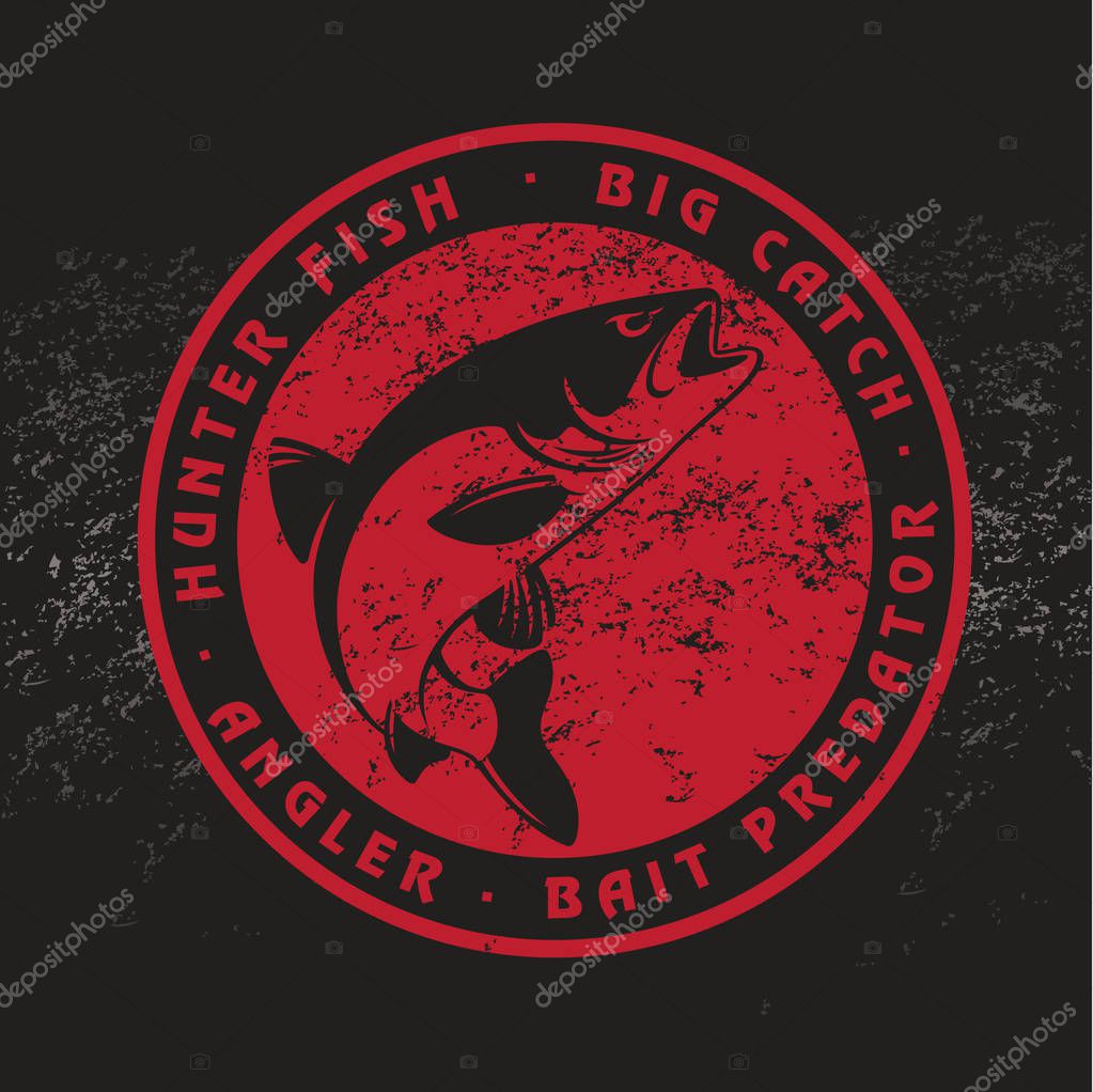 Chub fish for logo or print. Fishing sport logo