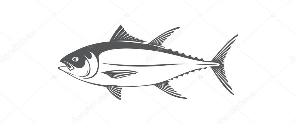 Fish tuna icon. vector illustration