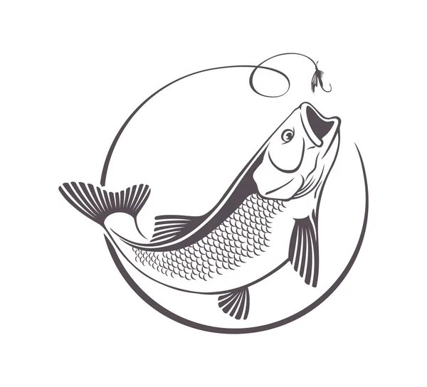 Fish chub icon — Stock Vector